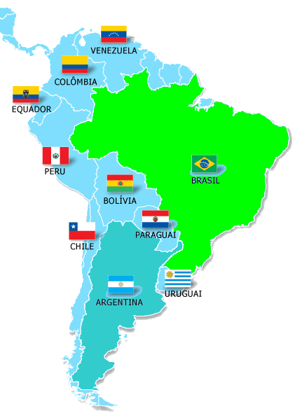 Códigos DDI para Capitais da América do Sul